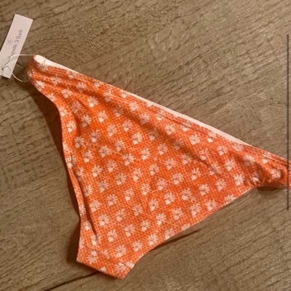 Poupette St. Barth Isma Bikini Bottoms in Orange. - Picture 2 of 3
